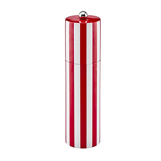 Burgundy Striped Column Salt or Pepper Mill