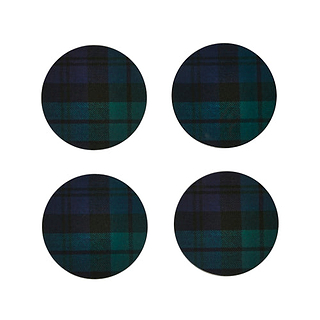 Black Watch Tartan Coasters - Set med 4
