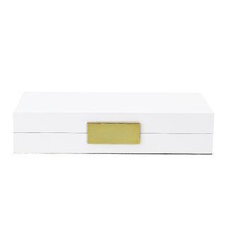 White Lacquer Box With Gold