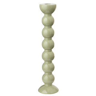 Extra Tall Sage Bobbin Candlestick - 33cm