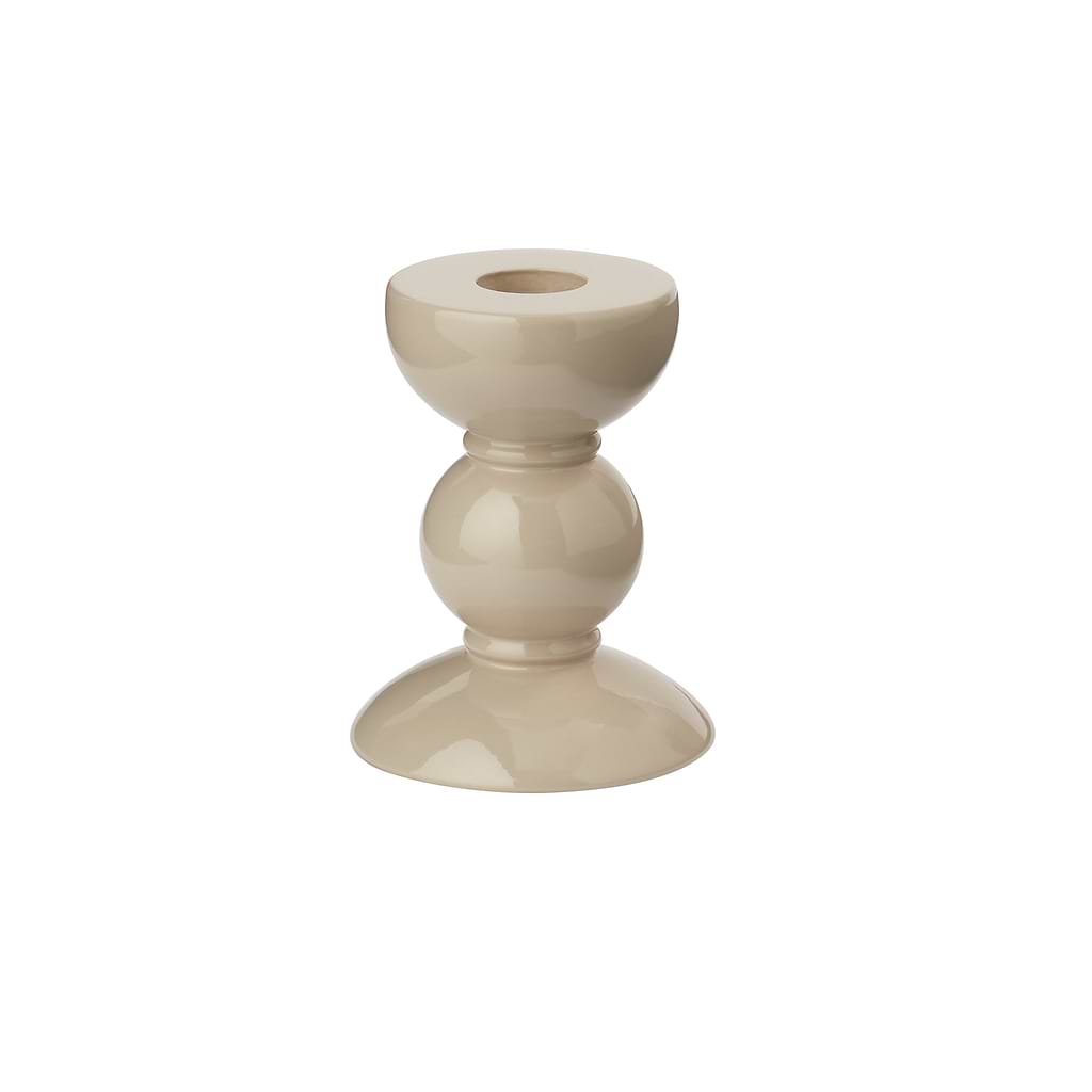 Addison Ross: Small Cappuccino Bobbin Candlestick - 10cm