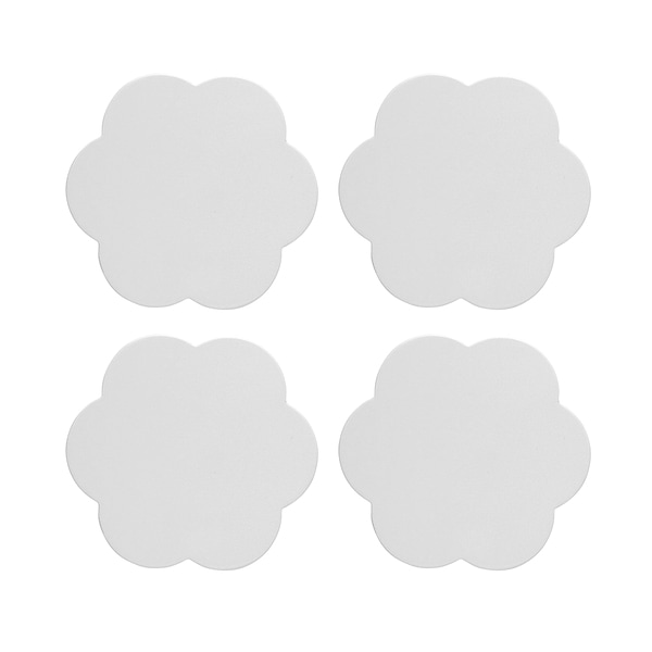 White Scallop Coasters – Set of 4