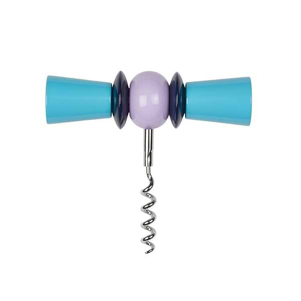 Bow Tie Corkscrew Aqua & Lilac