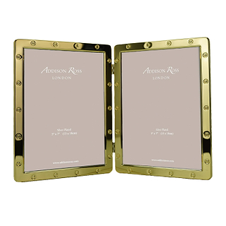 Gold Locket Frame Double