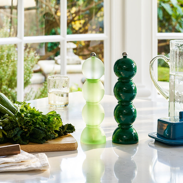 Racing Green Bobbin Salt and Pepper Mill