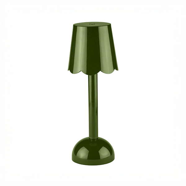 Khaki Green Scallop Rechargeable LED Lamp