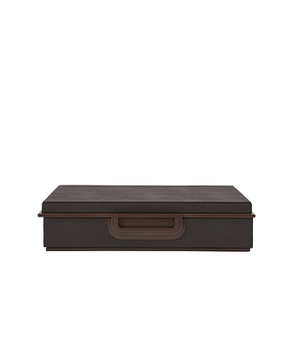 Large Anthracite Faux Shagreen Box