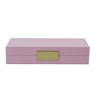 Pink Lacquer Box With Gold