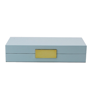 Light Blue Lacquer Box With Gold