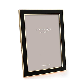 Black Enamel & Gold Frame