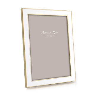 White Enamel & Gold Frame
