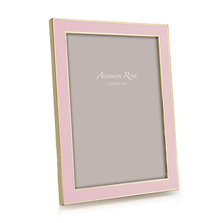Pale Pink Enamel & Gold Frame