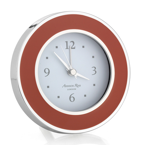 Orange & Silver Silent Alarm Clock