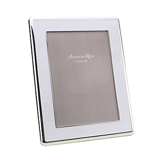 White Enamel & Silver Curve Frame