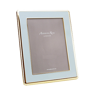 Powder Blue Enamel & Gold Curve Frame