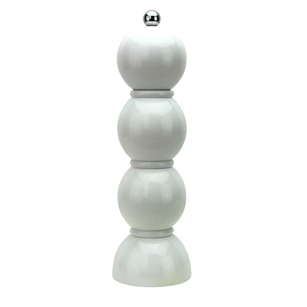 White Bobbin Salt or Pepper Mill