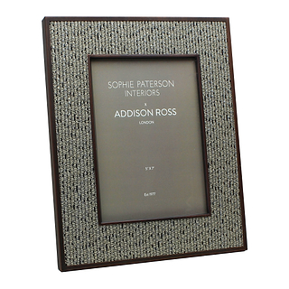 Grey Tweed Rattan Frame