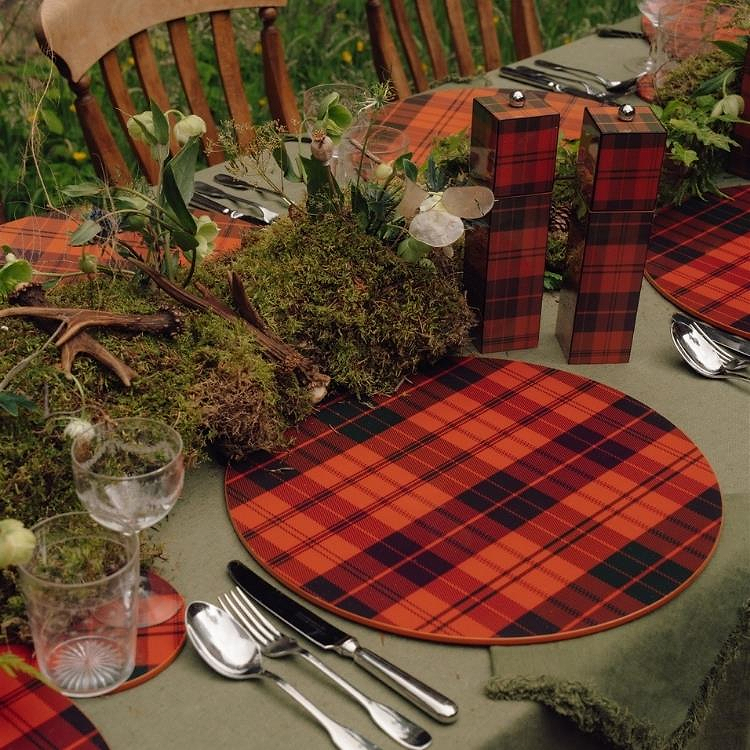 Ross Tartan Salz- oder Pfeffermühle mit quadratischer Säule