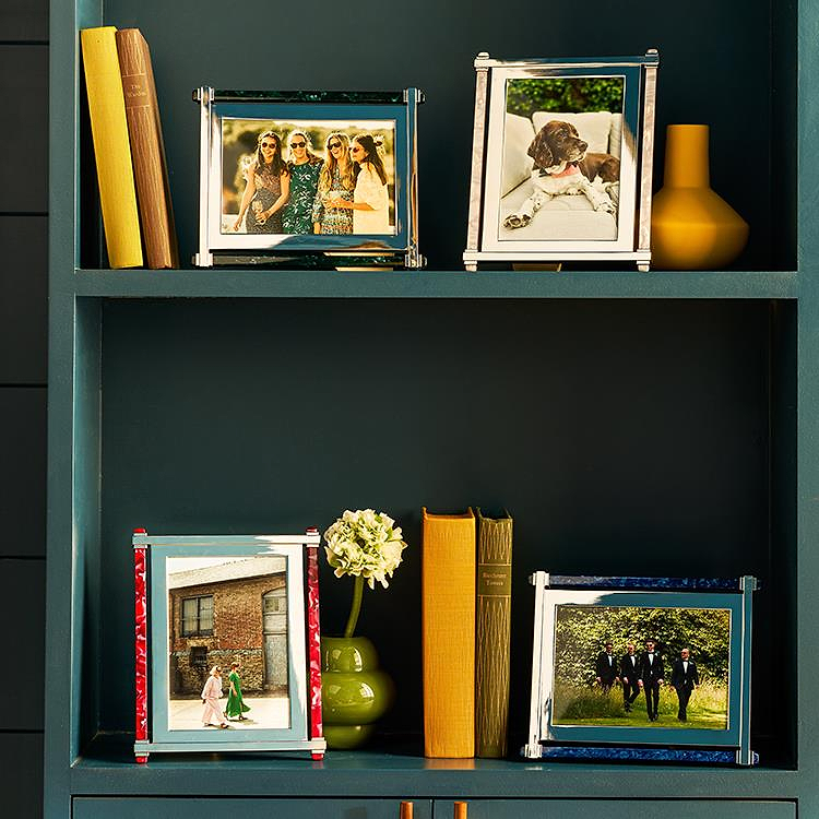 Sapphire & Silver Acrylic Photo Frame