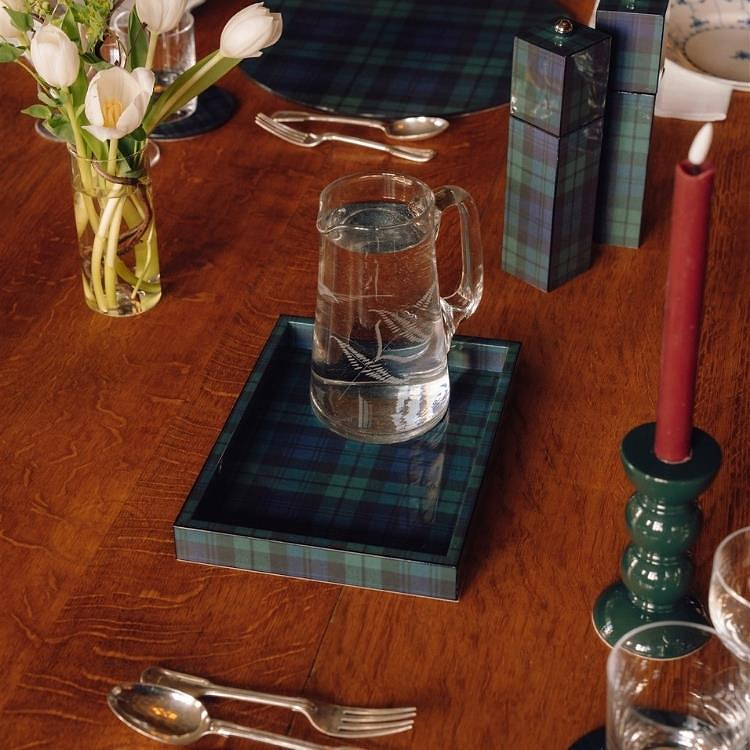 Маленький поднос в клетку Black Watch Tartan