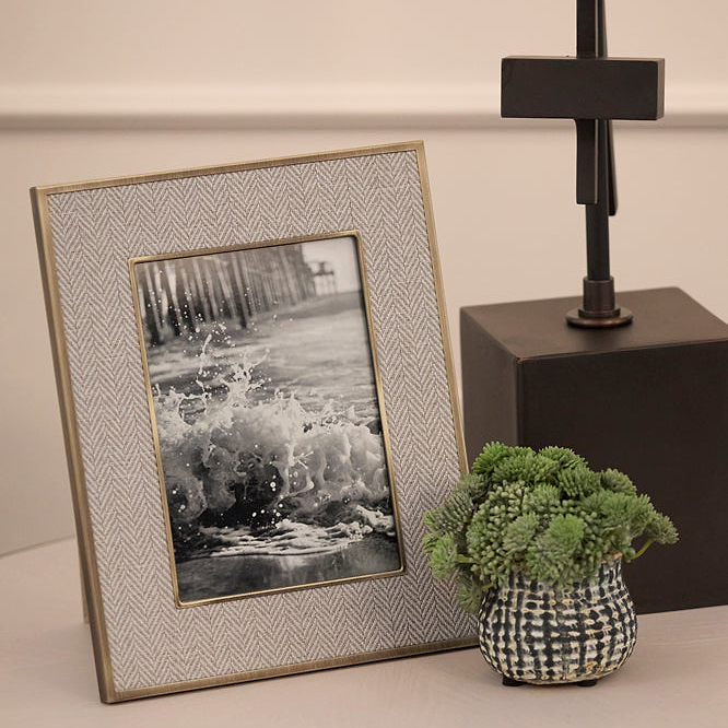 Sophie Paterson Photo Frame Oatmeal Herringbone 5 x 7"