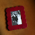 Cherry Scalloped Lacquer Photo Frame