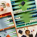 Tartan Lacquer Backgammon Set