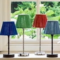 Chambray Blue Scallop Lampshade - 16cm