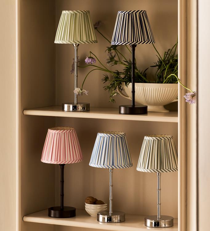 Chambray Striped Lampshade - 16cm