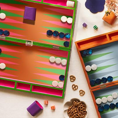 Tortoiseshell Lacquer Backgammon Set