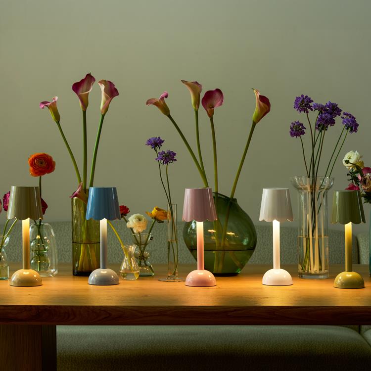 Cappuccino Scallop Rechargeable LED Lamp