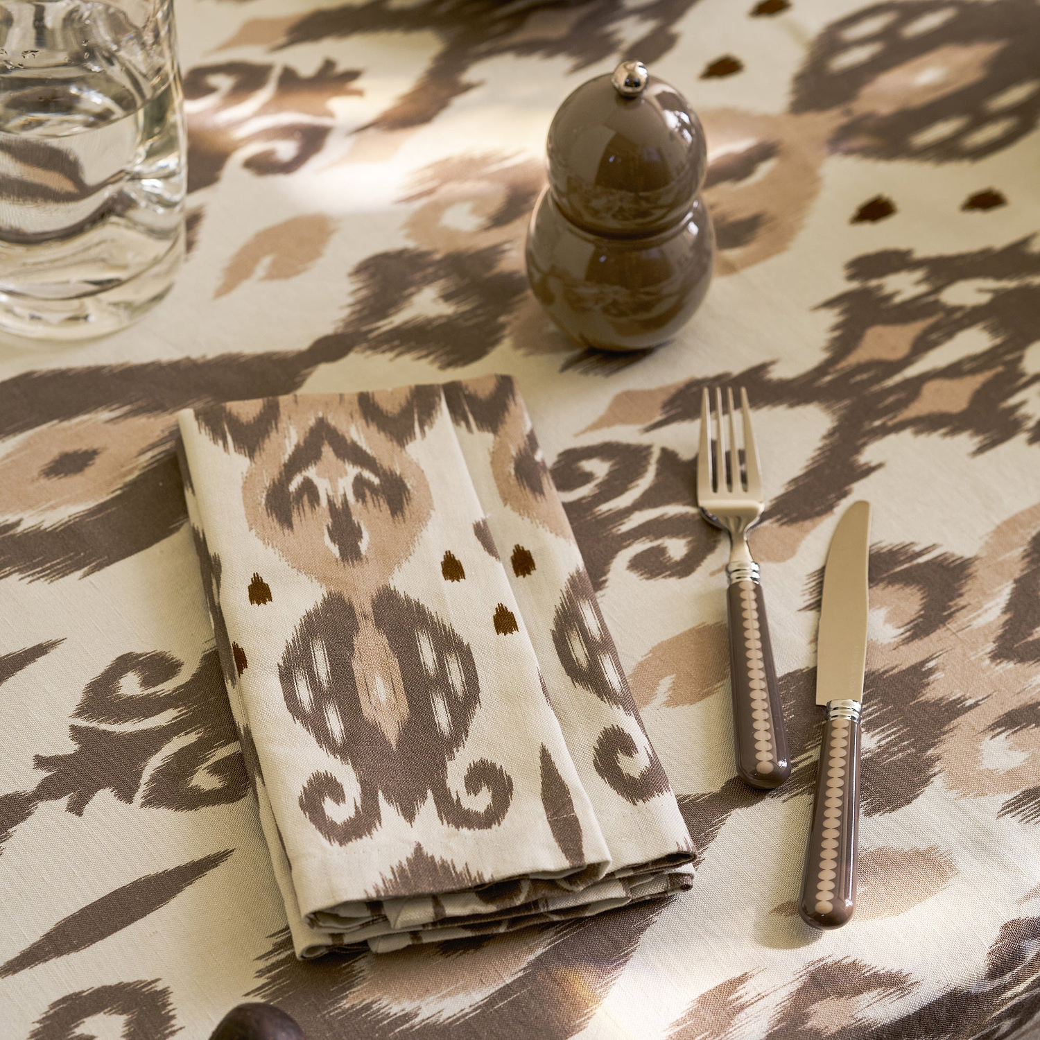 Ikat Mink Napkins - Set of 4