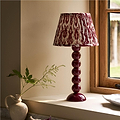 Ikat Empire Lampenschirm in Kirschrot und Cappuccino - 25cm