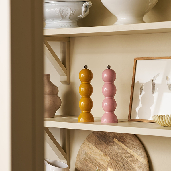Mustard Bobbin Lacquer Salt or Pepper Mill