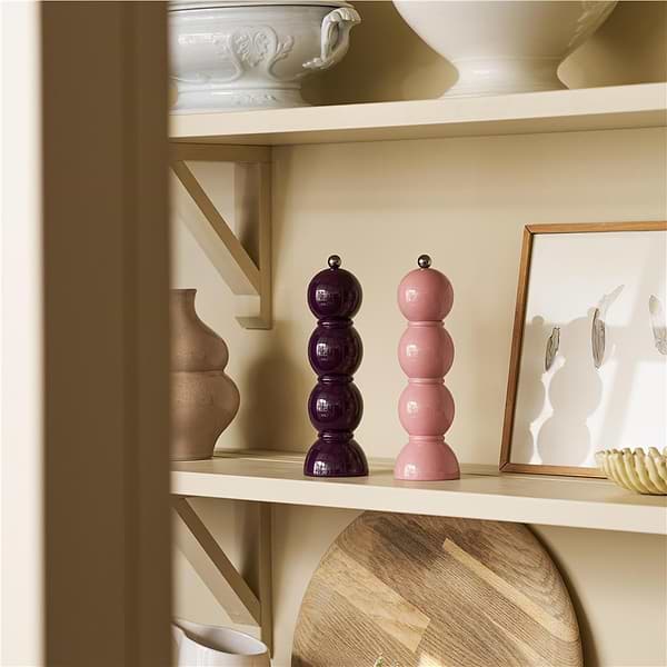 Aubergine Bobbin Lacquer Salt or Pepper Mill
