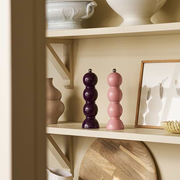 Aubergine Bobbin Lacquer Salt or Pepper Mill