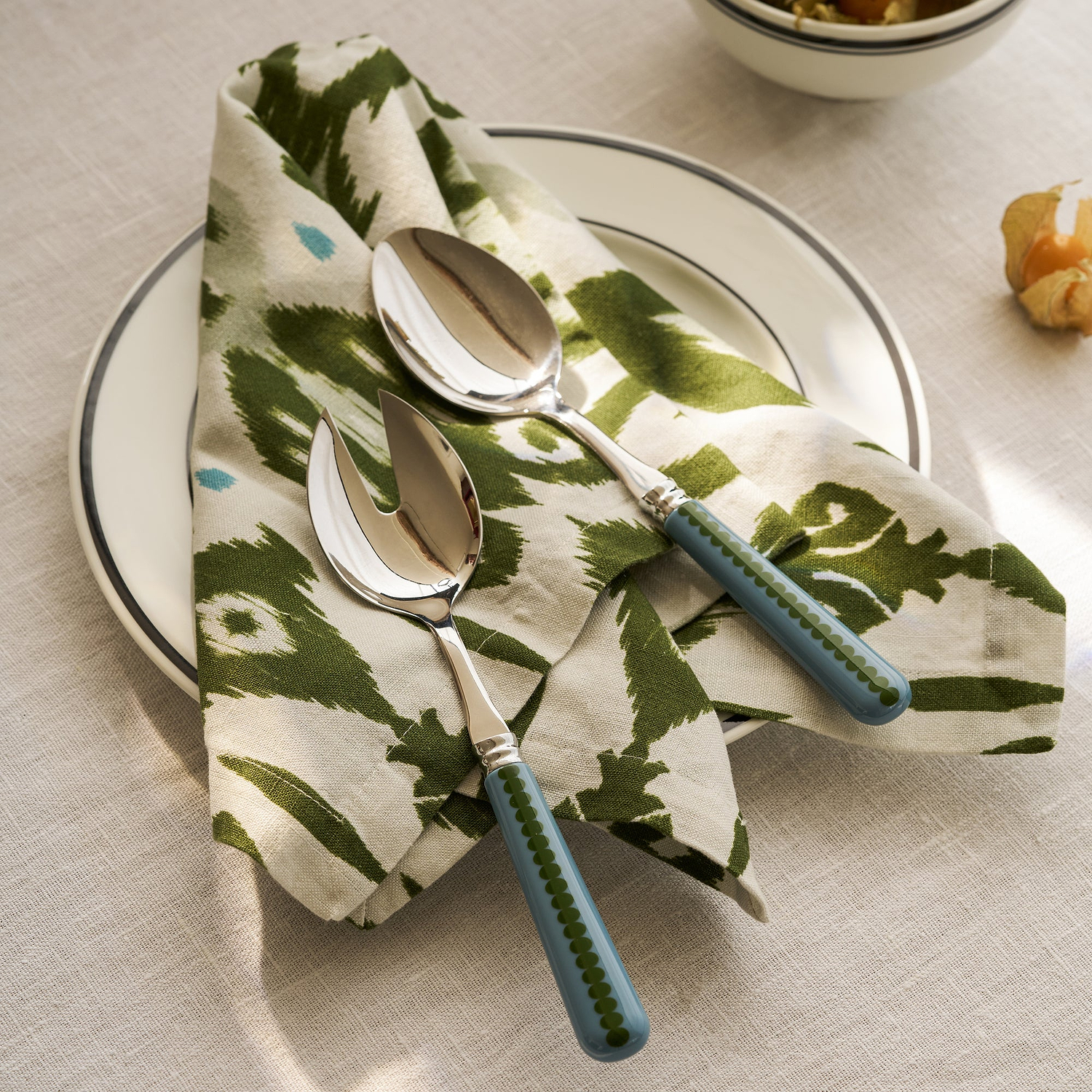 Ikat Khaki Napkins - Set of 4