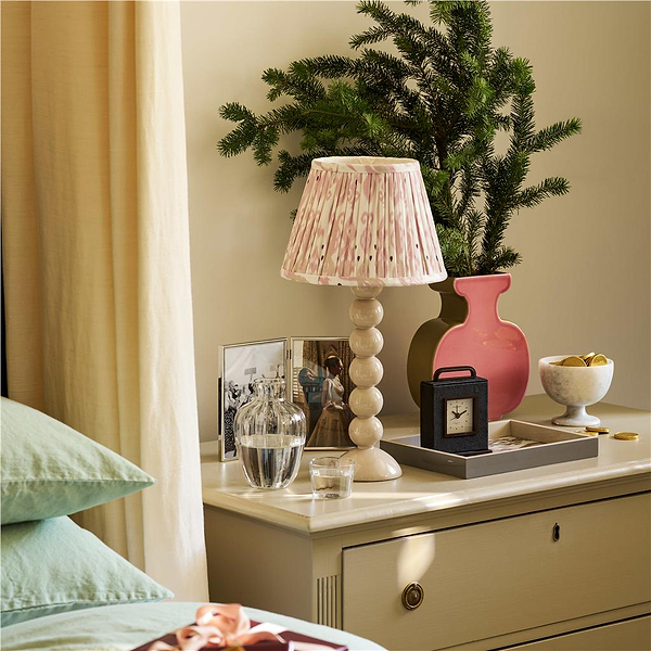 Ikat Empire Mauve & Cappuccino Lampshade - 25cm