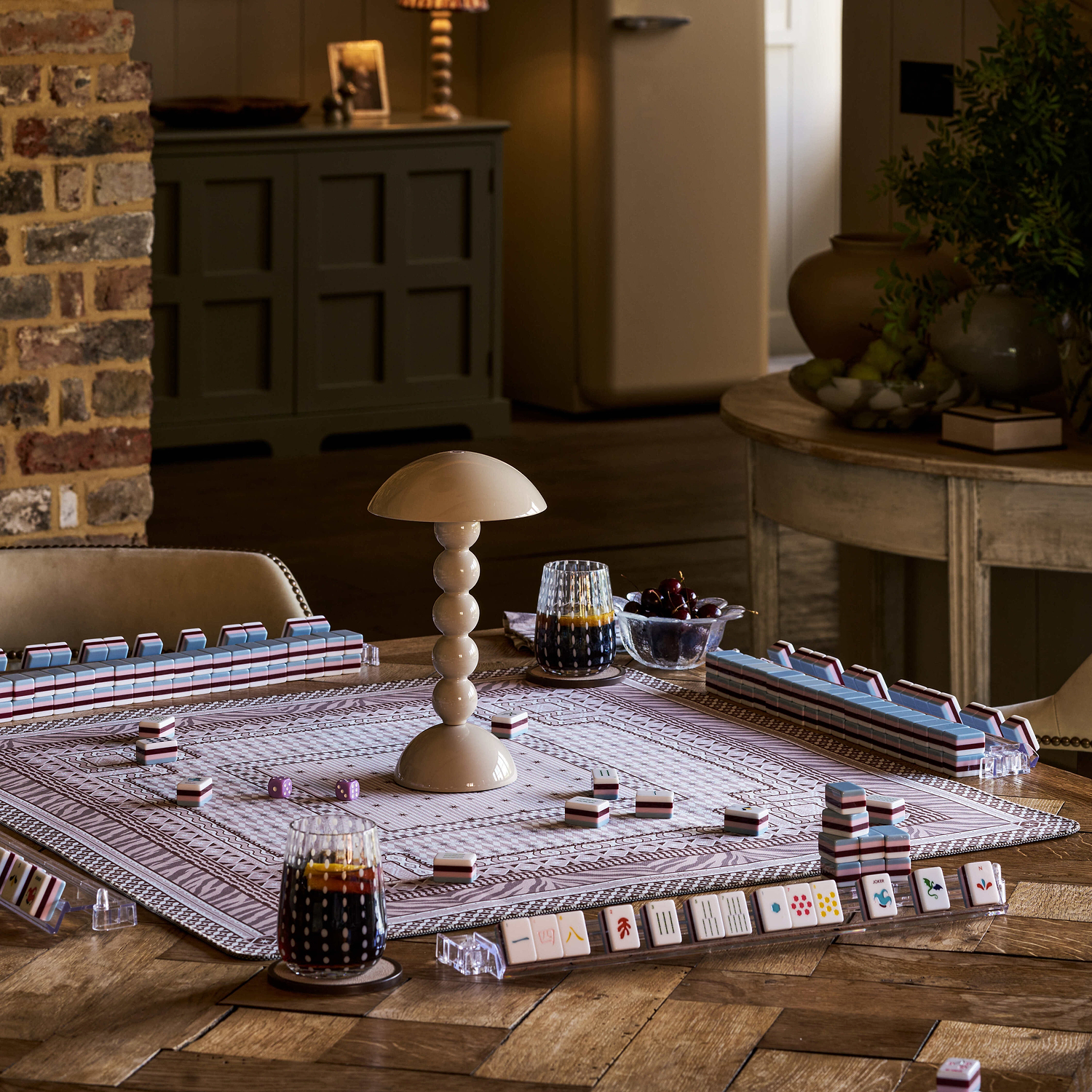Ikat Mink Mahjong Mat