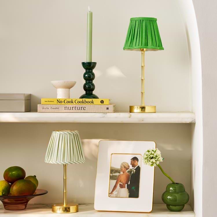 Bamboo Lamp Base Matt Gold 25cm