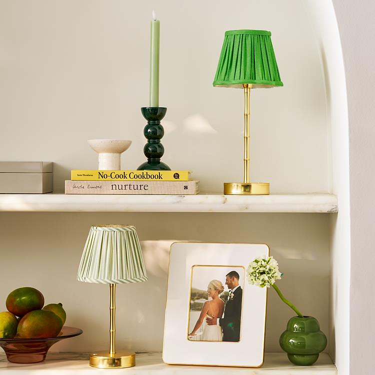 Bamboo Lamp Base Matt Gold 25cm