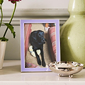 Lilac Enamel & Silver Frame
