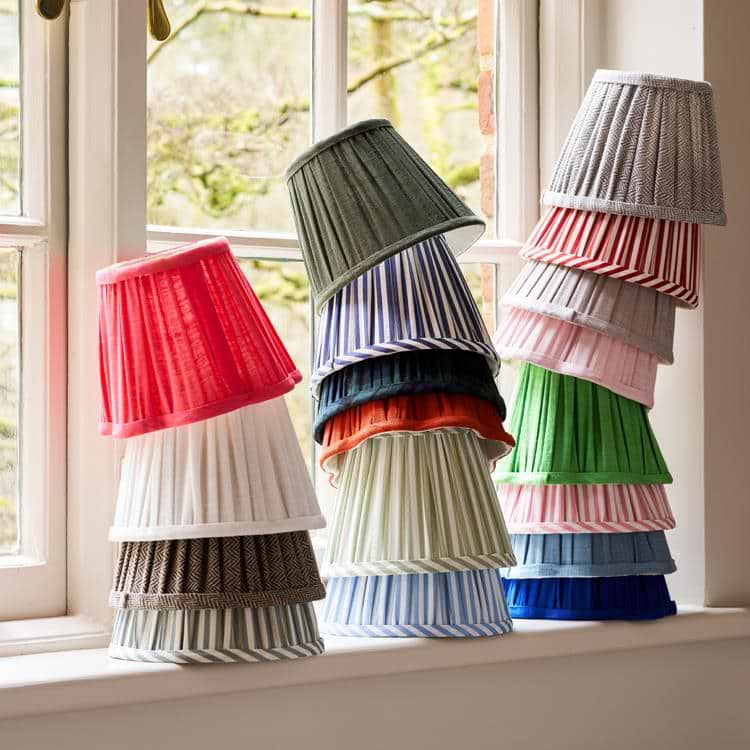 Herringbone Light Grey Empire Lampshade - 16cm