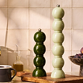 Khaki Bobbin Lacquer Salt or Pepper Mill