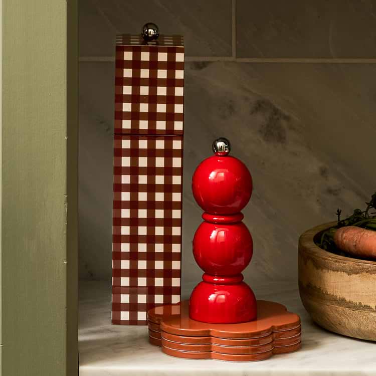 Red Mini Bob Salt or Pepper Mill