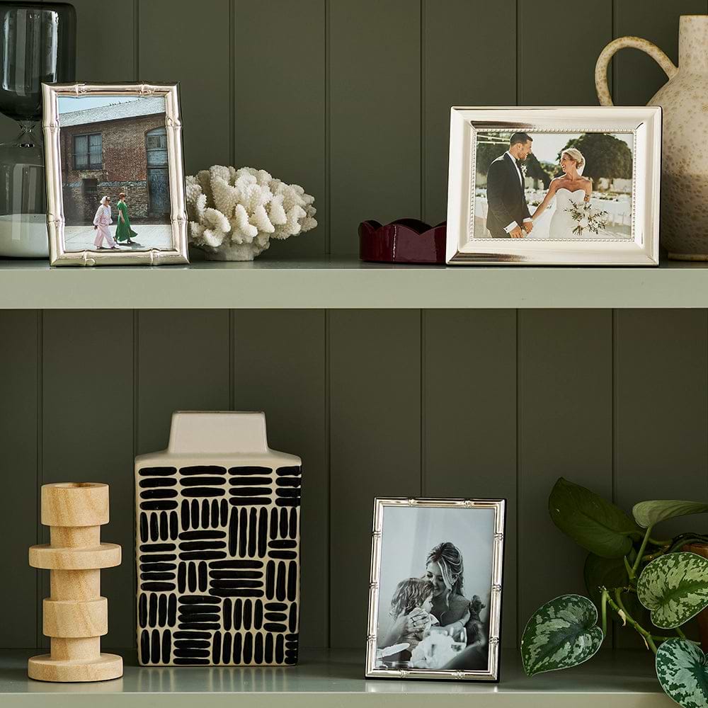 Bamboo Silver Plated Photo Frame