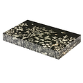 Black Chinoiserie Lacquer Backgammon Set