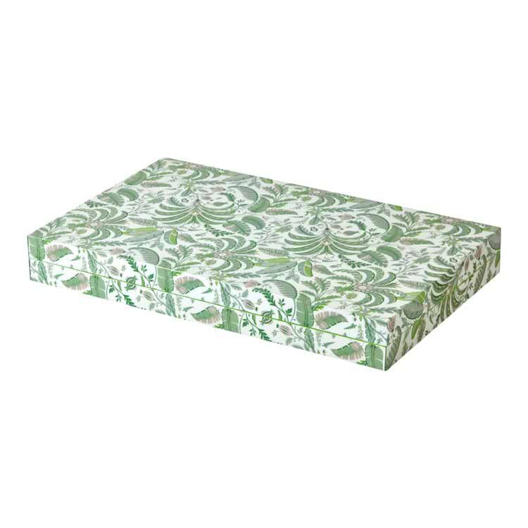 Palm Beach Green Lacquer Backgammon Set