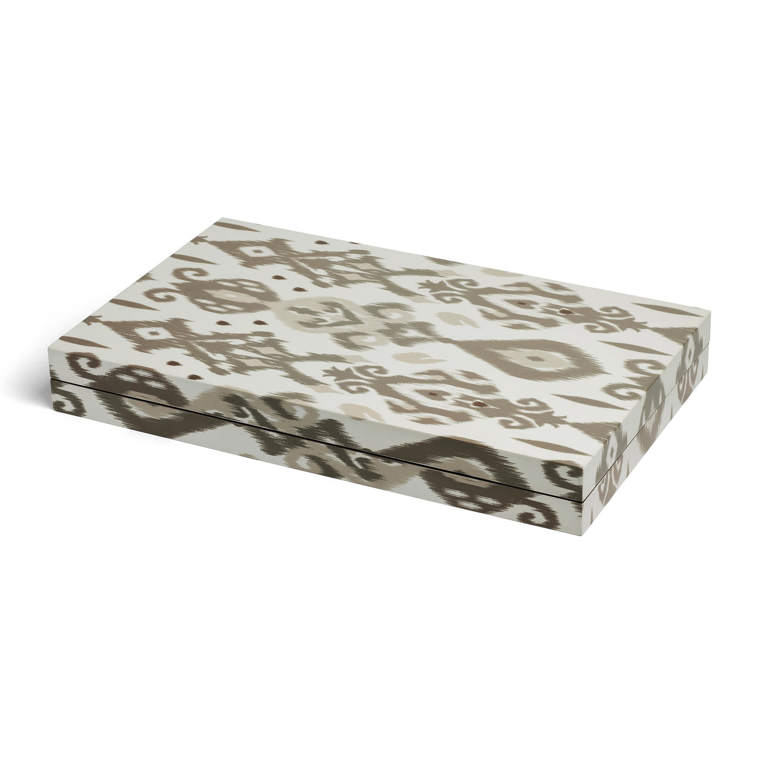 Ikat Mink Lacquered Backgammon Set