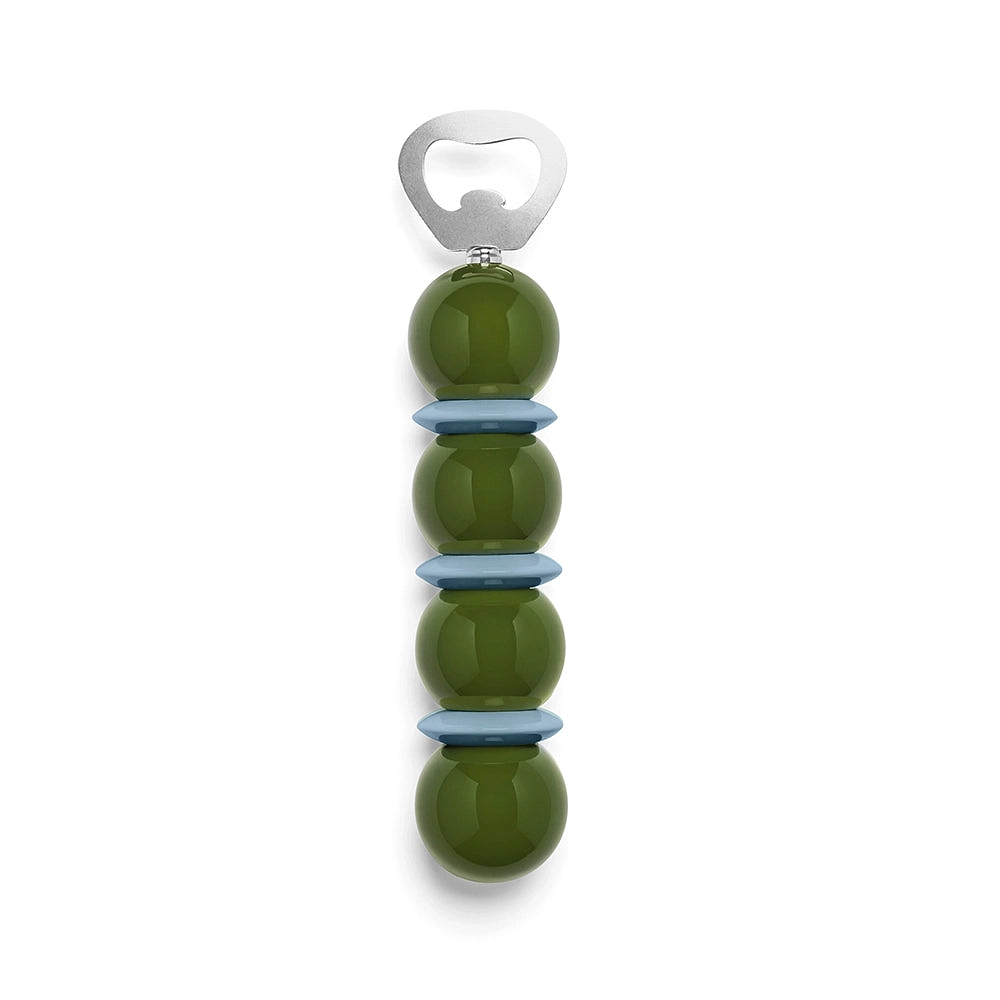 Khaki Green & Pale Denim Bobbin Bottle Opener
